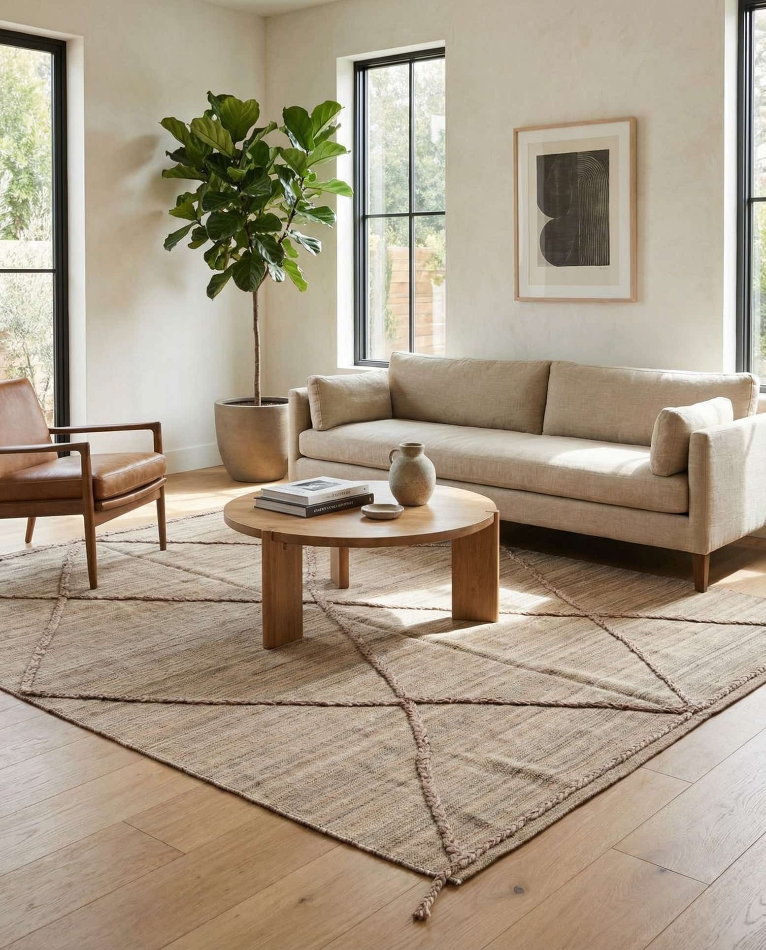 5' x 6' 6 Hand Woven Kilim Modern Wool Rug