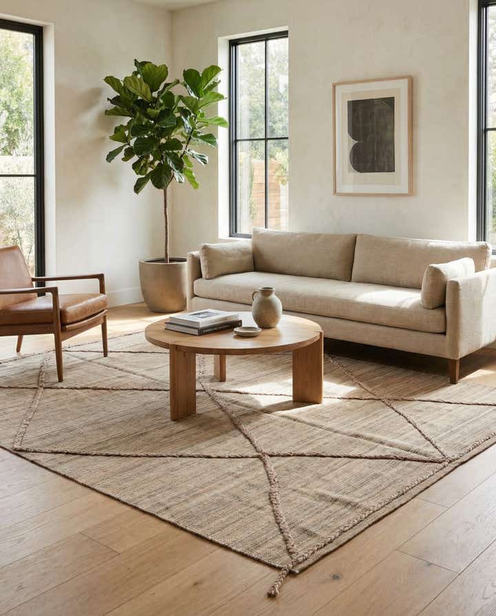 5' x 6' 6 Hand Woven Kilim Modern Wool Rug