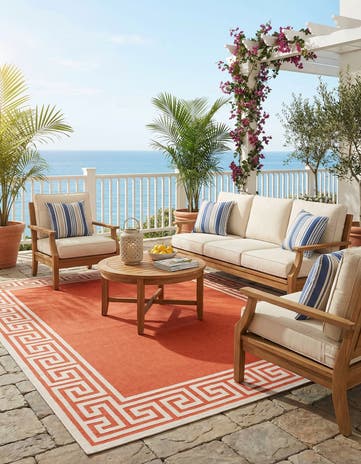 9' x 12' Easy-Clean Coastal Indoor / Outdoor Rug