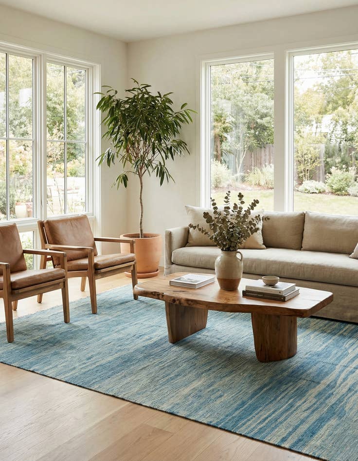 Detail image of 5' 10 x 8'  Hand Woven Kilim Modern Wool Rug