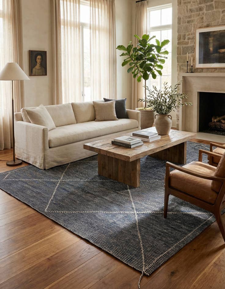 Detail image of 9' 5 x 13' 10  Hand Knotted Darya Wool Rug