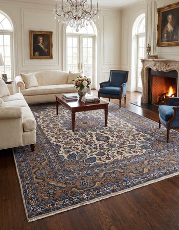 6' 7 x 9' 8 Kashan Wool Rug