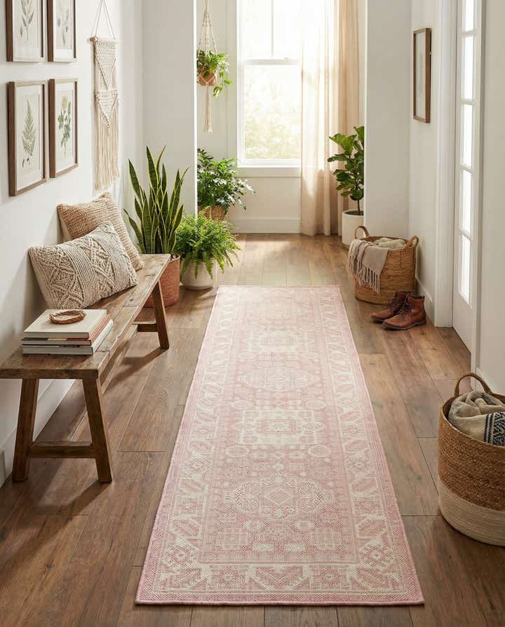 2' x 8' Easy-Clean Aztec Indoor / Outdoor Runner Rug