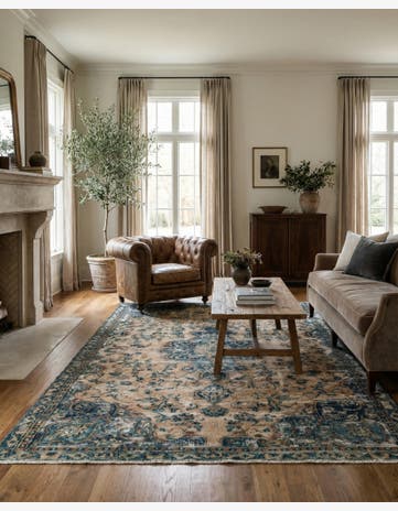 4' 10 x 8' 6 Hand Knotted Ultra Vintage Persian Wool Rug