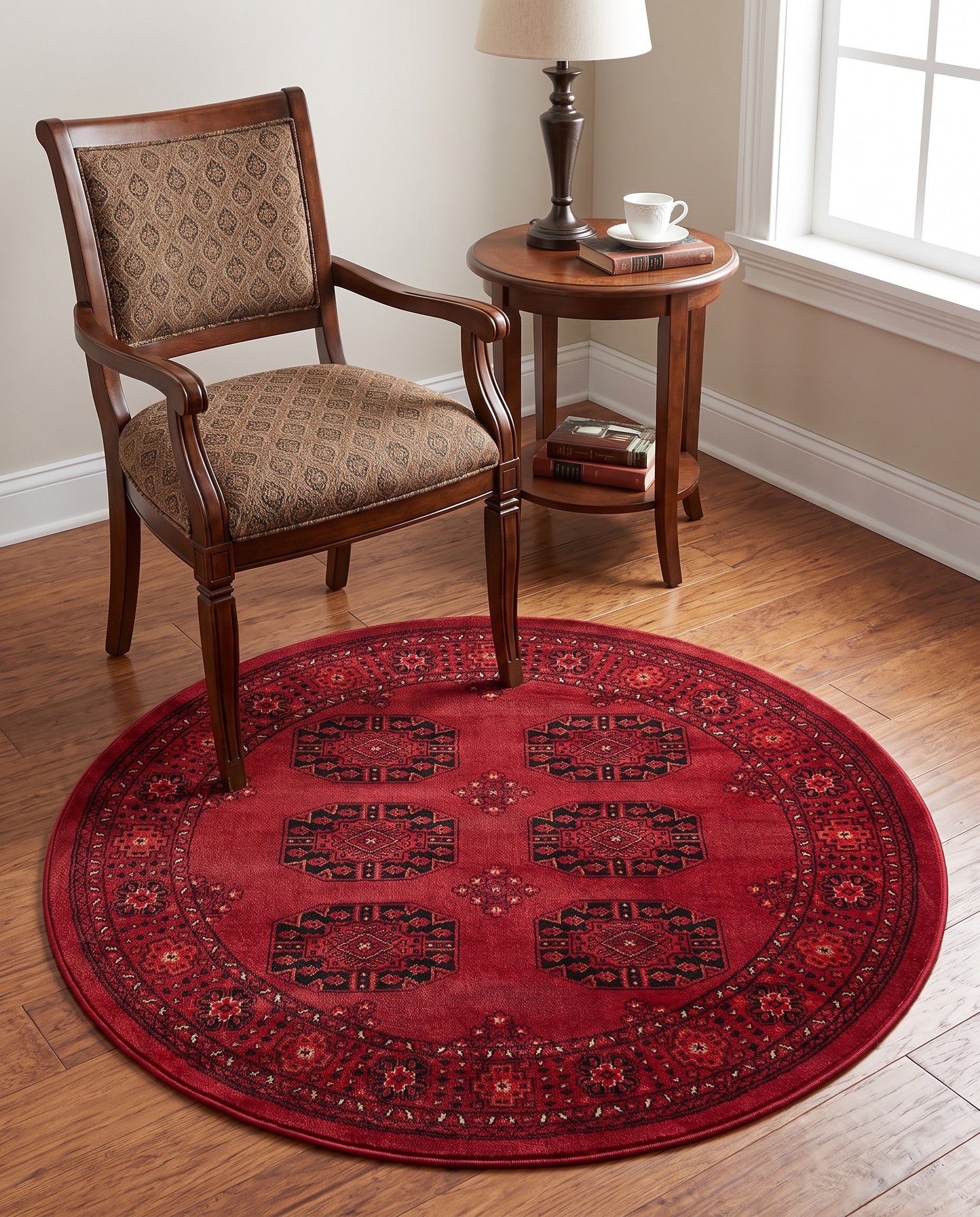 3' x 3' Bokhara Round Rug