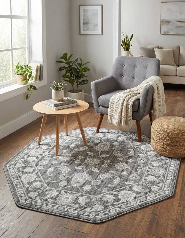 Detail image of 5' 3 x 5' 3 Boston Octagon Rug