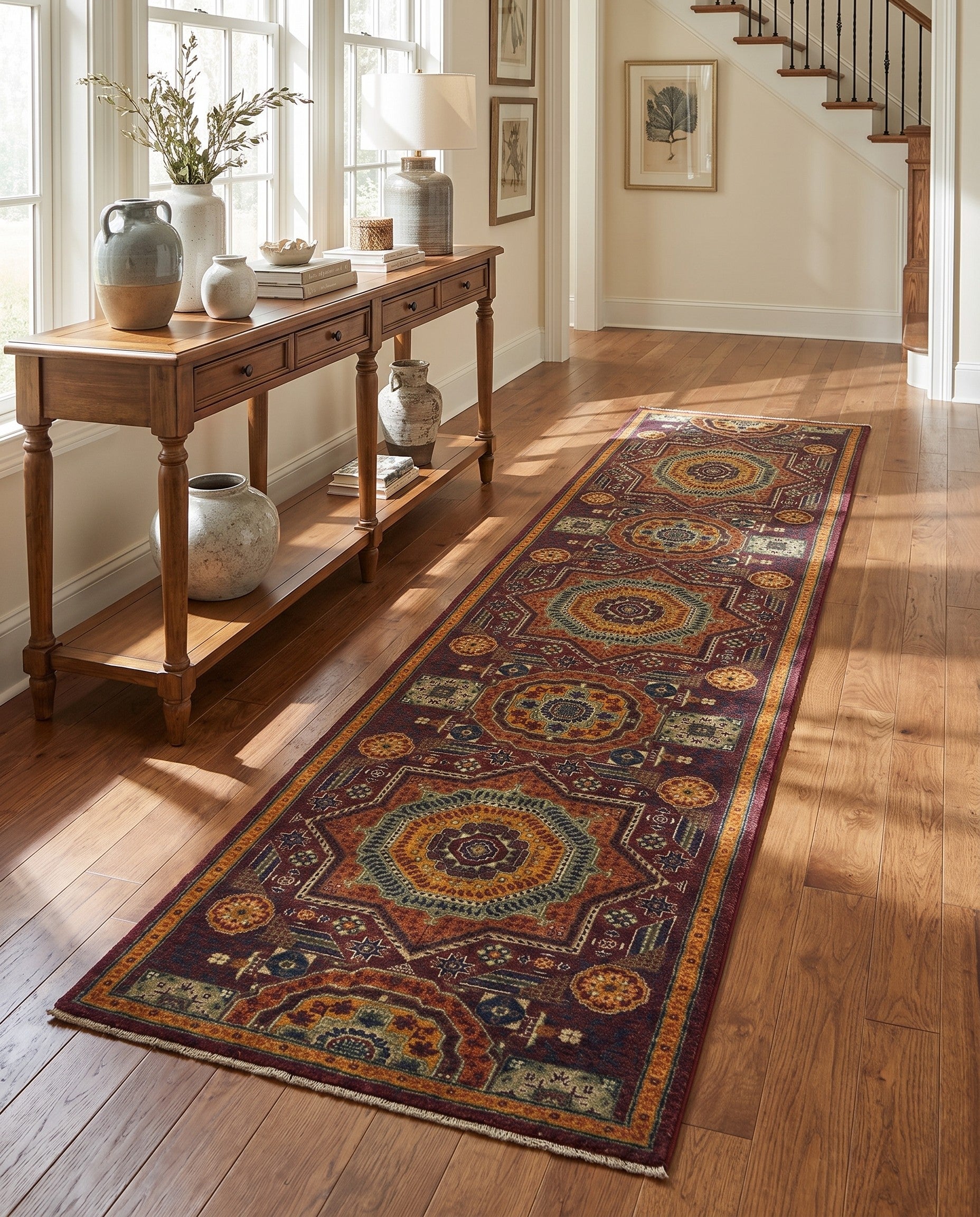 2' 8 x 10' 5 Hand Knotted Mamluk Ziegler Runner Rug