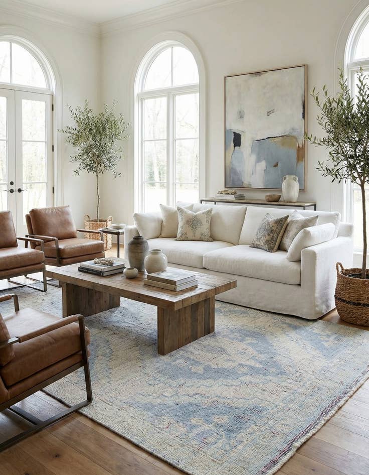 Detail image of 5' 10 x 8' 10  Hand Knotted Moroccan Wool Rug