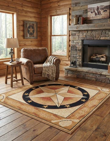 5' 3 x 5' 3 Pioneer Square Rug