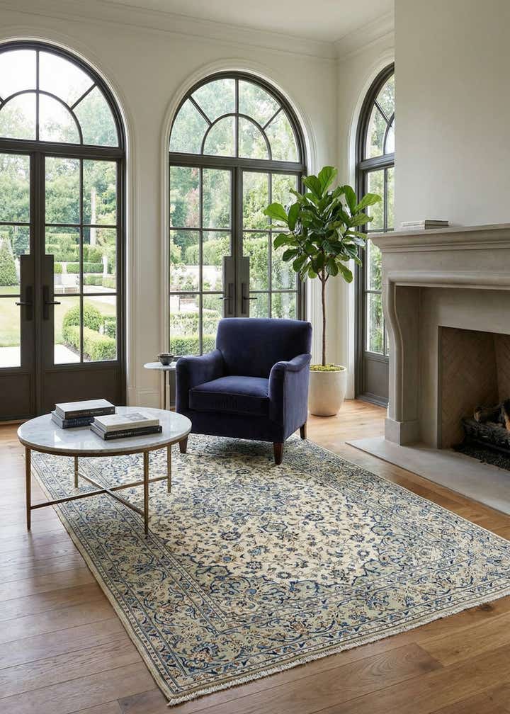 6' 6 x 9' 8 Kashan Wool Rug