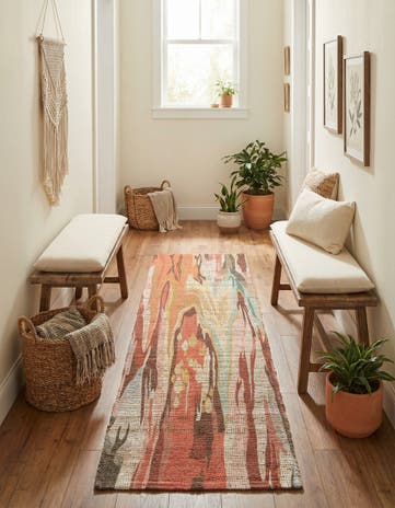Chenille Jute Runner Rug