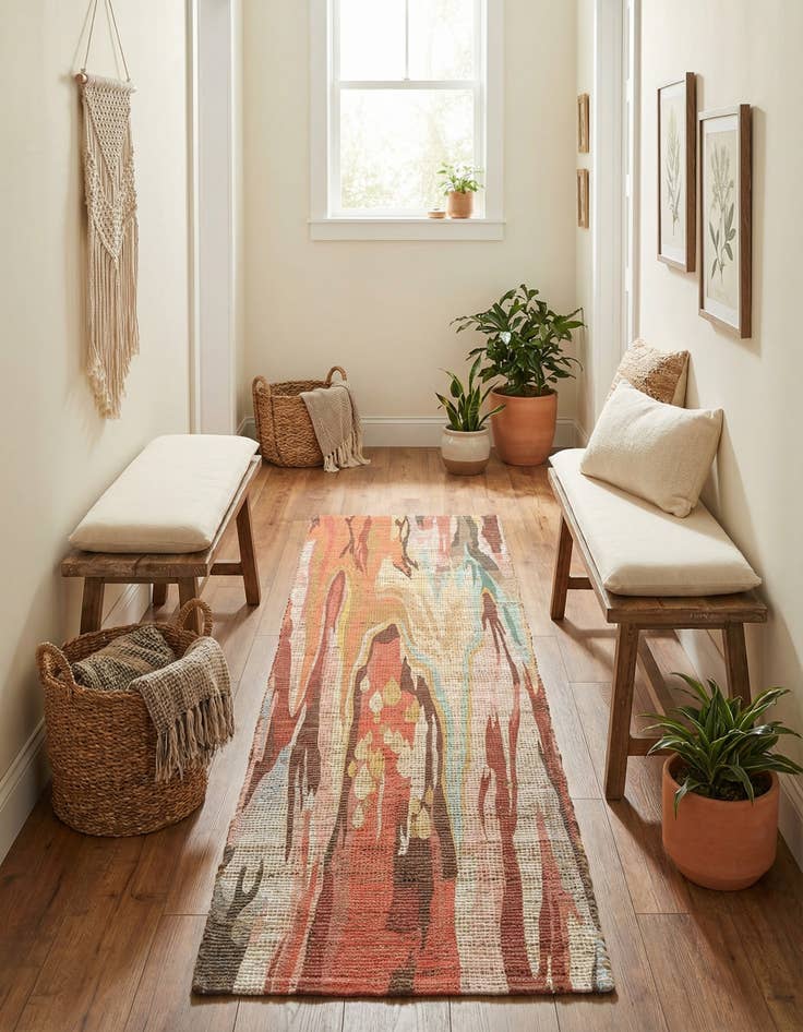 Detail image of 2' 2 x 8' Chenille Jute Runner Rug