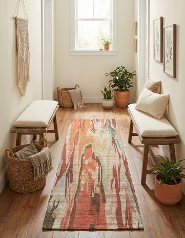Chenille Jute Runner Rug