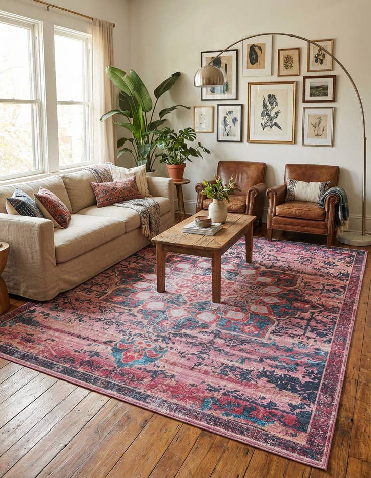 Detail image of 10' 6 x 14'  Washable Renaissance Rug