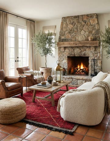 6' 3 x 9' 4 Hand Knotted Moroccan Wool Rug