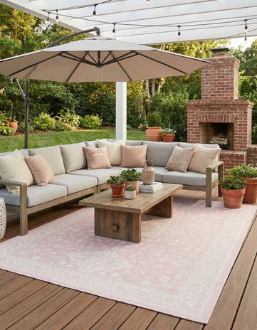10' x 14' Easy-Clean Aztec Indoor / Outdoor Rug