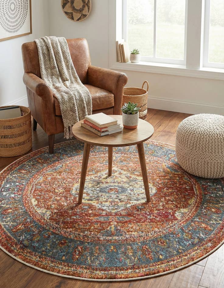 Detail image of  3' 3 x 3' 3 Santiago Round Rug