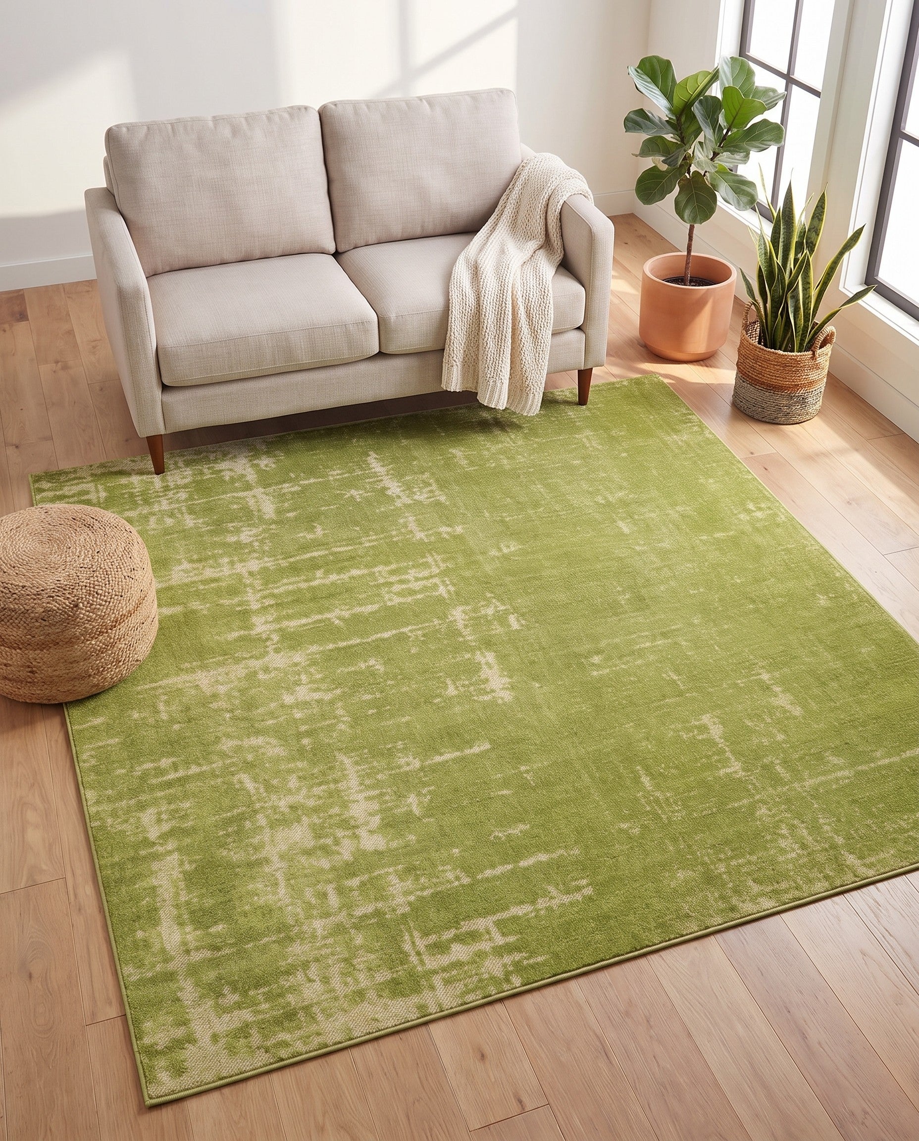 Green Valencia Square Rug