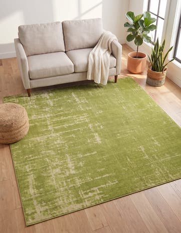 Green Valencia Square Rug
