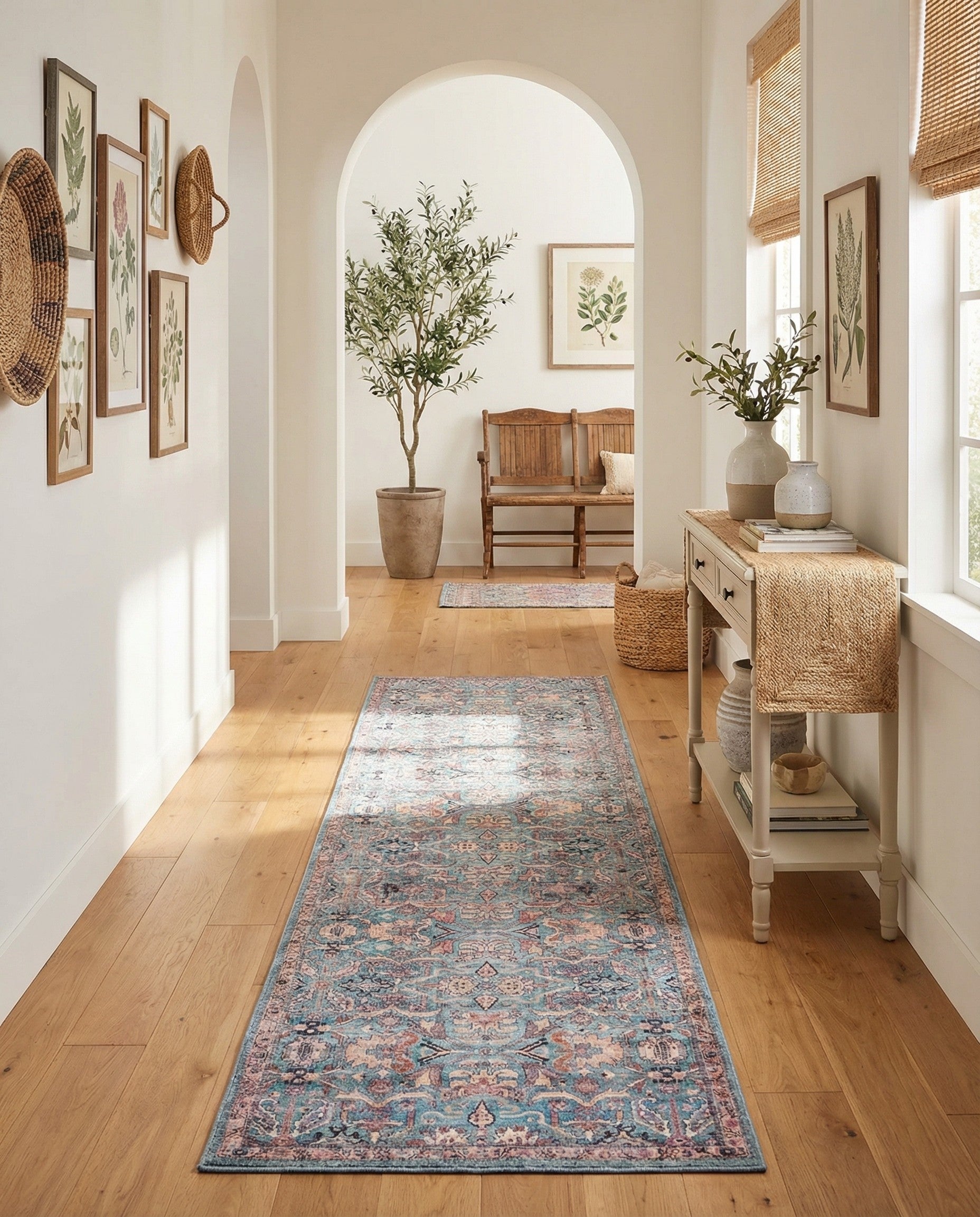 2' x 10' Washable Nostalgia Runner Rug