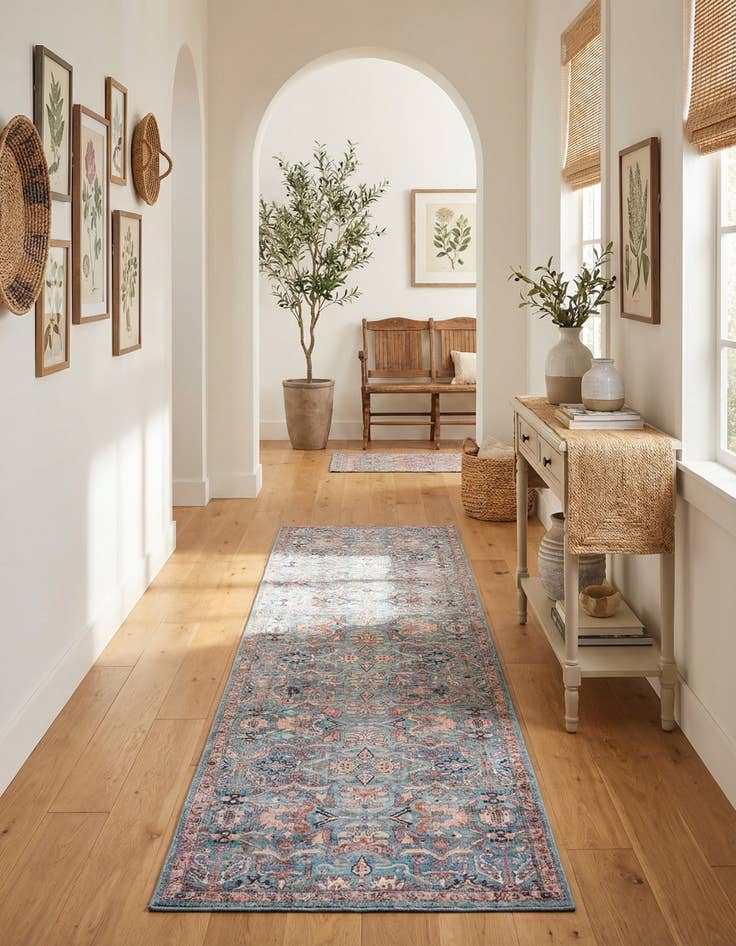 Detail image of  2' x 10'  Washable Nostalgia Runner Rug