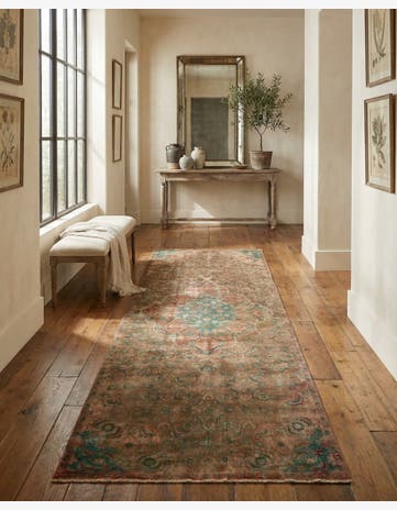 4' 2 x 10' 1 Hand Knotted Ultra Vintage Persian Wool Runner Rug