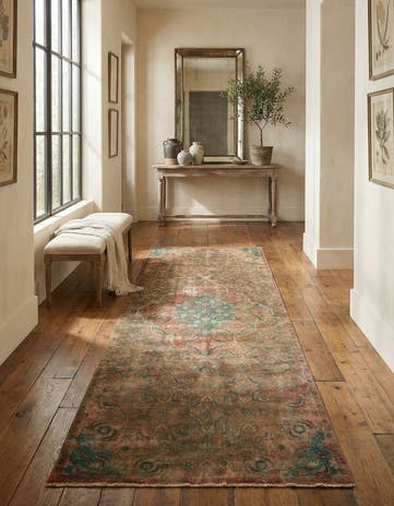 4' 2 x 10' 1 Hand Knotted Ultra Vintage Persian Wool Runner Rug