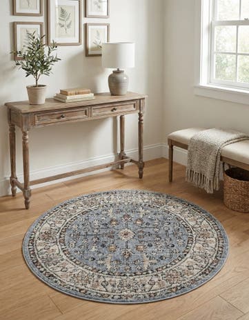 3' 3 x 3' 3 Eco Traditional Round Rug