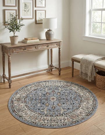 3' 3 x 3' 3 Eco Traditional Round Rug