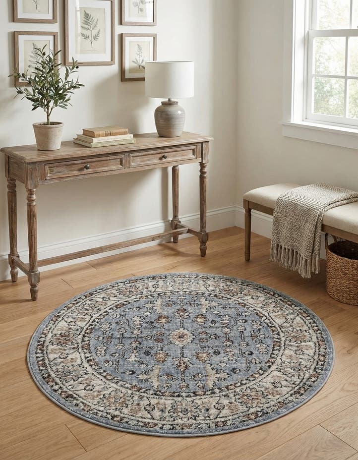 3' 3 x 3' 3 Eco Traditional Round Rug