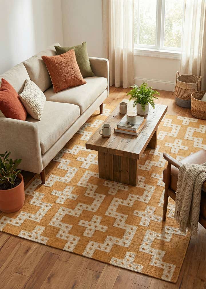 5' 1 x 8' Hand Woven Kilim Wool Rug