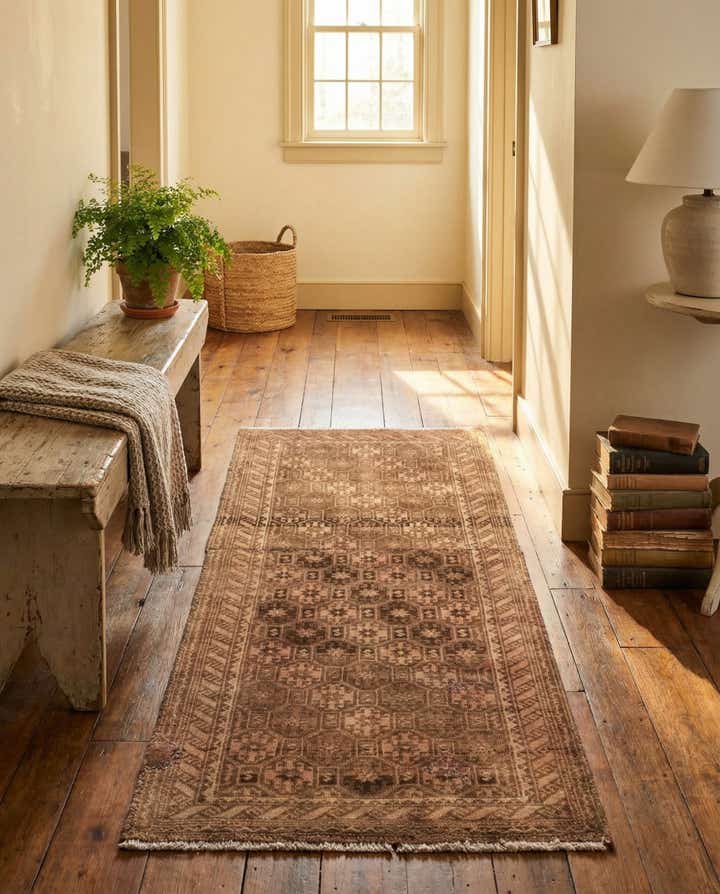 2' 2 x 4' 9 Hand Knotted Ultra Vintage Persian Wool Runner Rug