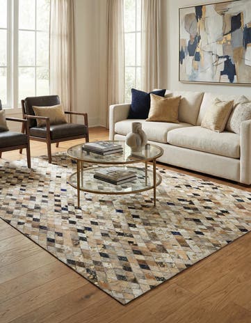5' 1 x 8' 1 Cowhide - Patchwork Rug