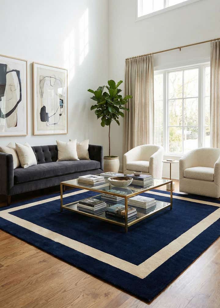 7' 10 x 7' 10 Jill Zarin Border Wool Square Rug