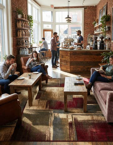 7' 10 x 11' Coffee Shop Rug