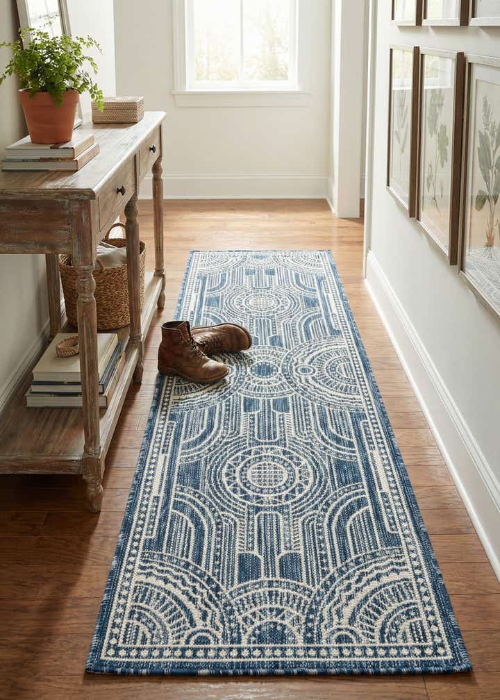 2' x 6' Easy-Clean Traditional Indoor / Outdoor Runner Rug