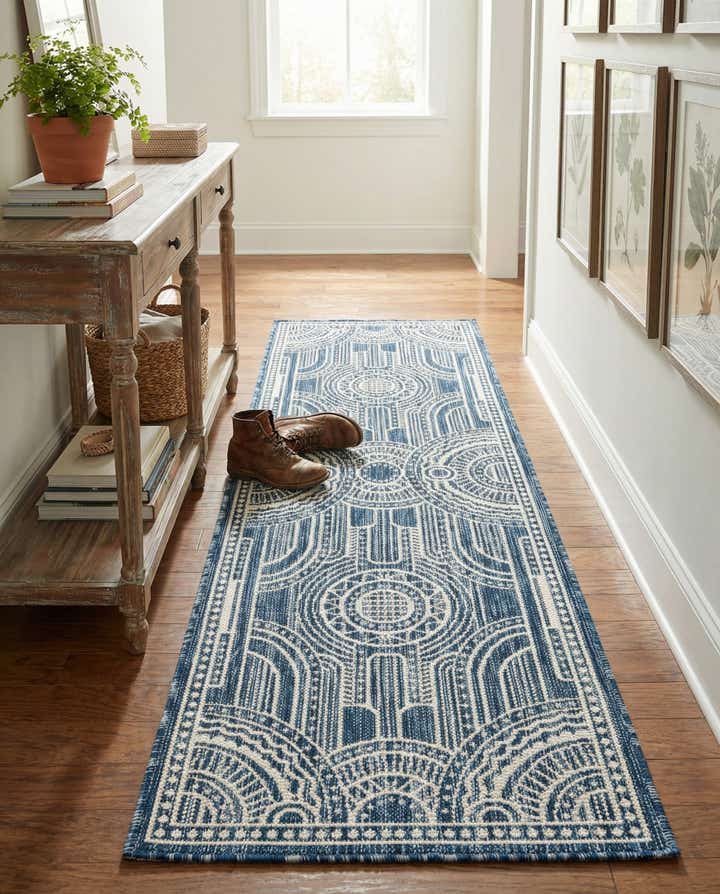 2' x 6' Easy-Clean Traditional Indoor / Outdoor Runner Rug