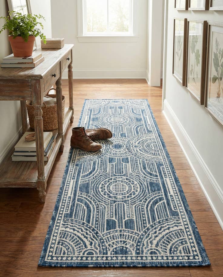 Detail image of 2' x 6' Easy-Clean Traditional Indoor / Outdoor Runner Rug