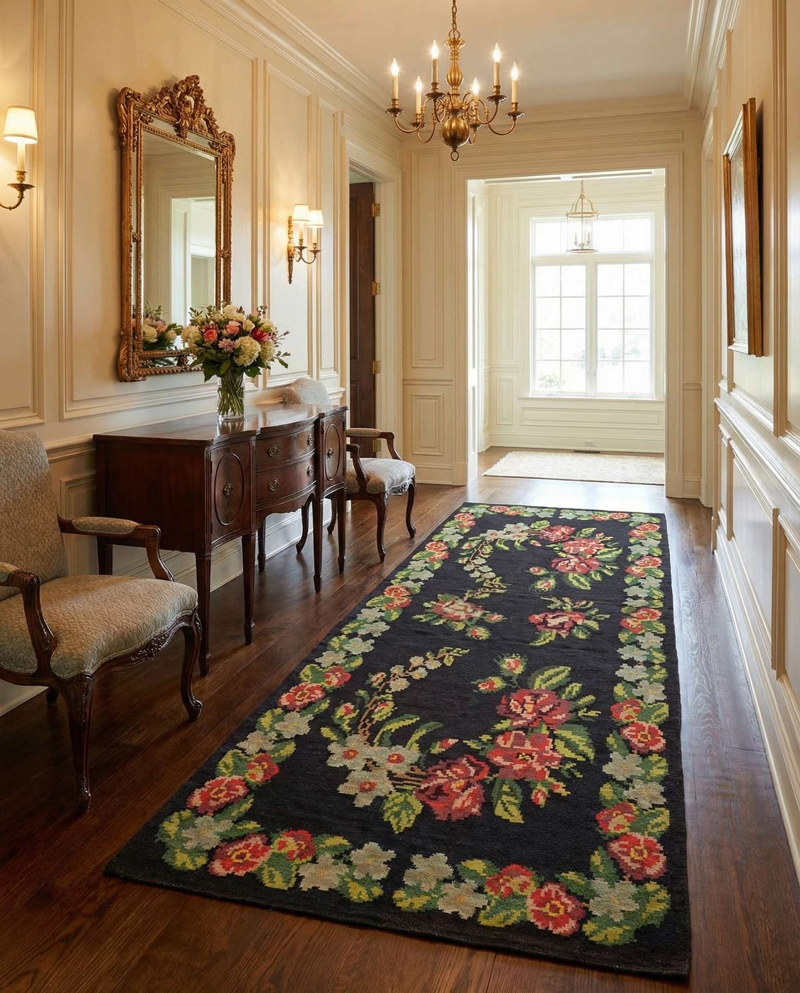 5' 4 x 9' 9 Hand Woven Karabakh Wool Runner Rug
