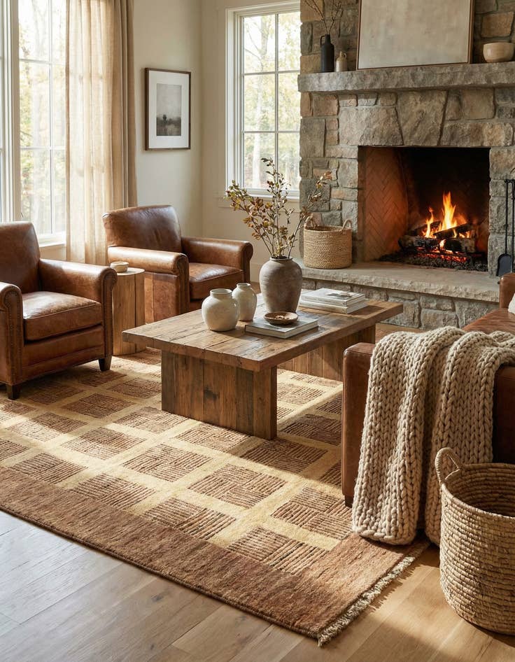 Detail image of  5' x 6' 4 Juma Wool Rug