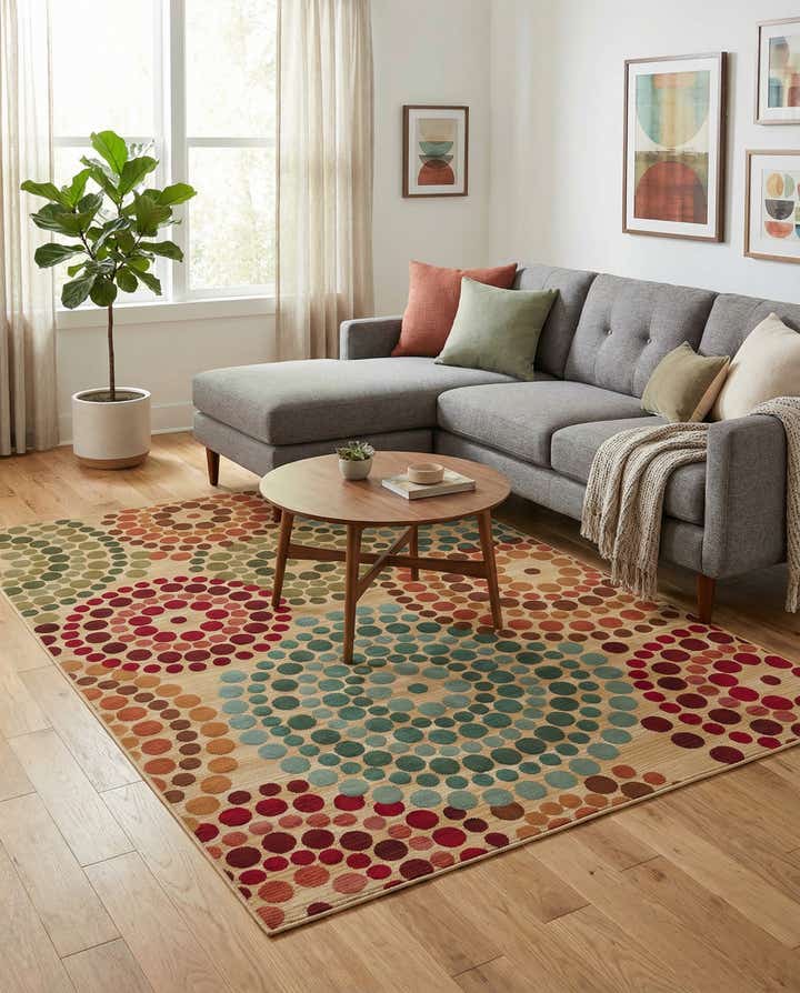 7' x 10' Easy-Clean Modern Indoor / Outdoor Rug