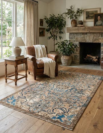 3' 6 x 6' 8 Hand Knotted Ultra Vintage Persian Wool Rug