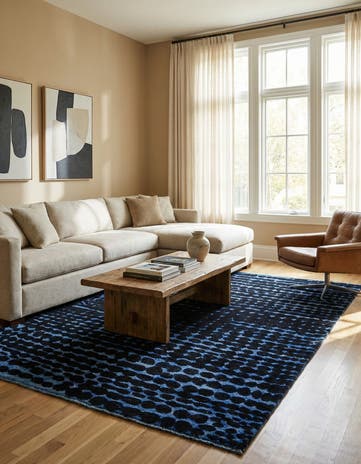 6' 4 x 10' 4 Hand Knotted Darya Wool Rug