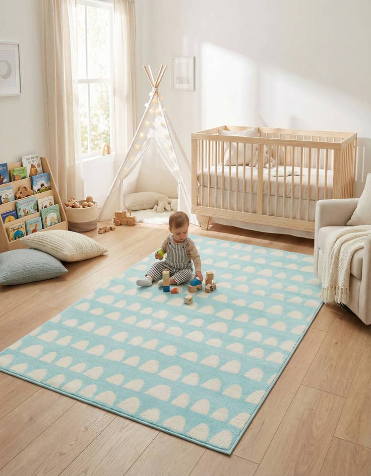 Detail image of 5' x 8' Whimsy Kids Rug