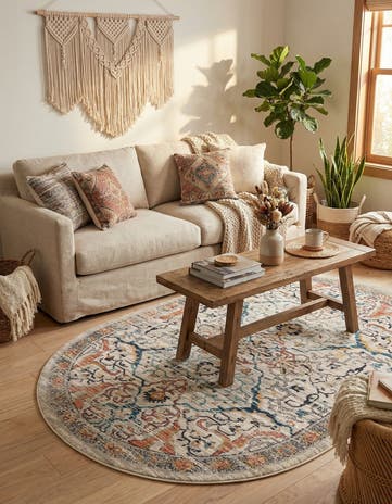 Ivory Lola Oval Rug