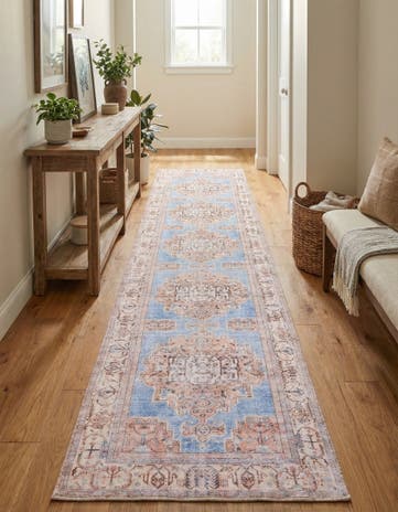 2' 6 x 12' Washable Timeless Runner Rug