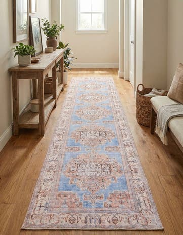 2' 6 x 12' Washable Timeless Runner Rug