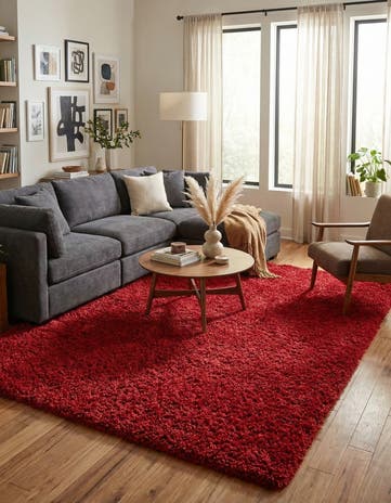 7' 10 x 11' Solid Shag Rug