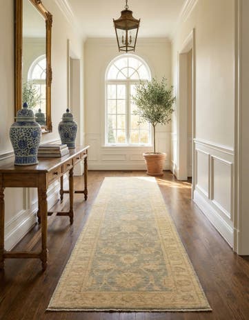 2' 10 x 11' Hand Knotted Peshawar Ziegler Runner Rug