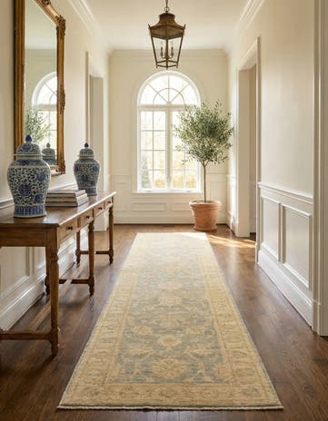 2' 10 x 11' Hand Knotted Peshawar Ziegler Runner Rug